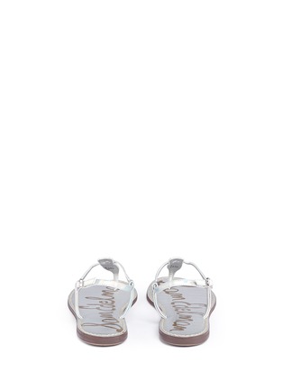 Back View - Click To Enlarge - SAM EDELMAN - 'Gigi' holographic leather thong sandals
