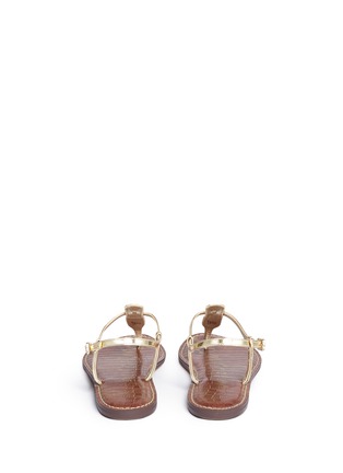 Back View - Click To Enlarge - SAM EDELMAN - 'Gigi' mirror leather thong sandals