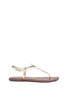 Main View - Click To Enlarge - SAM EDELMAN - 'Gigi' mirror leather thong sandals
