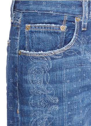 Detail View - Click To Enlarge - CURRENT/ELLIOTT - 'The Crossover' relaxed fit bandana print jeans