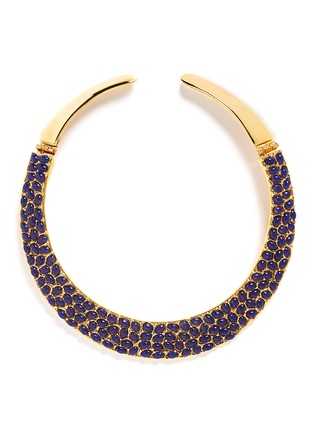 Main View - Click To Enlarge - KENNETH JAY LANE - Resin bead gold plated torque necklace
