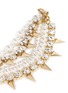 Detail View - Click To Enlarge - JOOMI LIM - Arrowhead spike crystal faux pearl bracelet