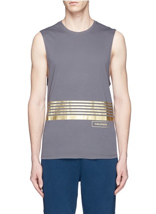 Main View - Click To Enlarge - THE UPSIDE - 'Code Muscle' stripe print performance tank top