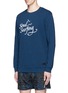 Front View - Click To Enlarge - THE UPSIDE - 'Soul Surfing' embroidered cotton sweatshirt