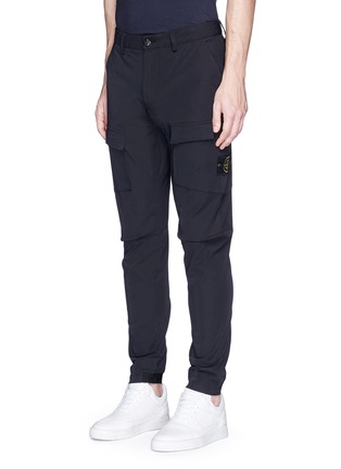 Front View - Click To Enlarge - STONE ISLAND - Stretch skinny cargo pants