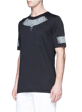 Front View - Click To Enlarge - STONE ISLAND - Geometric print Mako cotton T-shirt