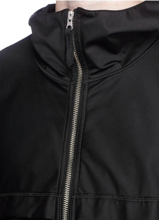 Detail View - Click To Enlarge - STONE ISLAND - Interior shoulder strap NYLON-R zip hoodie