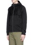 Front View - Click To Enlarge - STONE ISLAND - Interior shoulder strap NYLON-R zip hoodie