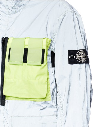 Detail View - Click To Enlarge - STONE ISLAND - 'Mussola Gommata' reflective field jacket
