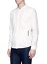 Front View - Click To Enlarge - STONE ISLAND - Zip pocket poplin shirt