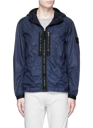 Main View - Click To Enlarge - STONE ISLAND - Iridescent nylon hooded jacket