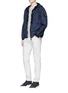 Figure View - Click To Enlarge - STONE ISLAND - Iridescent nylon hooded jacket