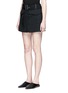 Front View - Click To Enlarge - ACNE STUDIOS - 'Peri' belted wool mini skirt