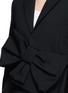 Detail View - Click To Enlarge - VICTORIA, VICTORIA BECKHAM - Oversized bow tropical wool peplum blazer