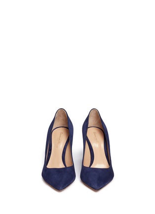 Front View - Click To Enlarge - GIANVITO ROSSI - 'Gianvito' suede pumps