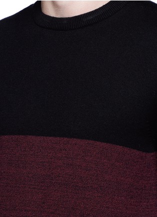 Detail View - Click To Enlarge - TOPMAN - Colourblock crew neck sweater