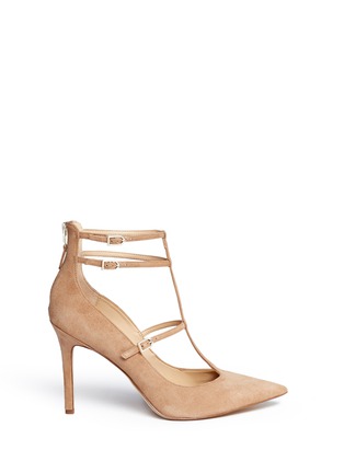 Main View - Click To Enlarge - SAM EDELMAN - 'Hayes' caged suede pumps