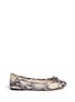 Main View - Click To Enlarge - SAM EDELMAN - 'Felicia' snakeskin embossed leather ballet flats
