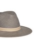Detail View - Click To Enlarge - JANESSA LEONÉ - 'Bailey' leather band straw Panama hat