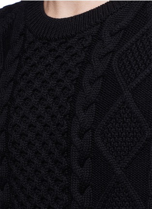Detail View - Click To Enlarge - PORTS 1961 - Cable knit wool sweater