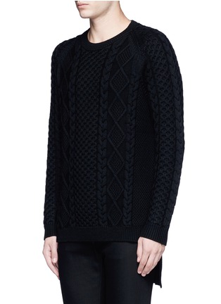 Front View - Click To Enlarge - PORTS 1961 - Cable knit wool sweater
