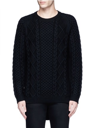 Main View - Click To Enlarge - PORTS 1961 - Cable knit wool sweater