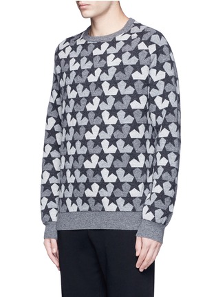 Front View - Click To Enlarge - PORTS 1961 - Star camouflage jacquard wool sweater