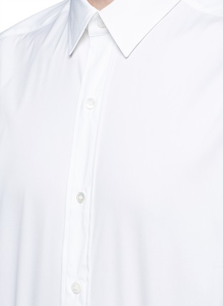 Detail View - Click To Enlarge - PORTS 1961 - Side tie stretch cotton poplin shirt