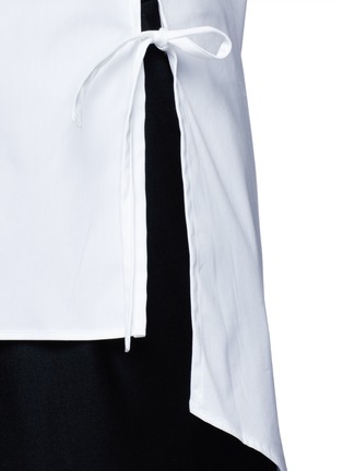 Detail View - Click To Enlarge - PORTS 1961 - Side tie stretch cotton poplin shirt