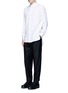 Figure View - Click To Enlarge - PORTS 1961 - Side tie stretch cotton poplin shirt
