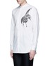 Front View - Click To Enlarge - PORTS 1961 - Bird embroidered cotton shirt