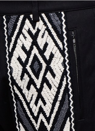 Detail View - Click To Enlarge - PORTS 1961 - Tribal embroidered stripe pants