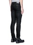 Back View - Click To Enlarge - AMIRI - 'MX1' plonge leather patchwork waxed jeans