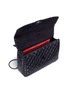 Detail View - Click To Enlarge - VALENTINO GARAVANI - 'Rockstud Spike' large cracked effect leather bag