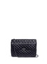 Main View - Click To Enlarge - VALENTINO GARAVANI - 'Rockstud Spike' large cracked effect leather bag