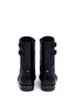 Back View - Click To Enlarge - VALENTINO GARAVANI - 'Rockstud' trim leather combat boots