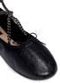 Detail View - Click To Enlarge - VALENTINO GARAVANI - Chain wraparound leather ballet flats