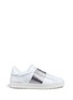 Main View - Click To Enlarge - VALENTINO GARAVANI - 'Rockstud' contrast panel leather sneakers