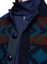 Detail View - Click To Enlarge - SACAI - Pixel stripe cardigan overlay twill jacket