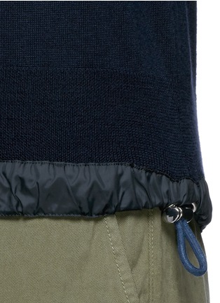 Detail View - Click To Enlarge - SACAI - Drawstring hem wool sweater