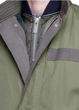 Detail View - Click To Enlarge - SACAI - Vest underlay padded military coat