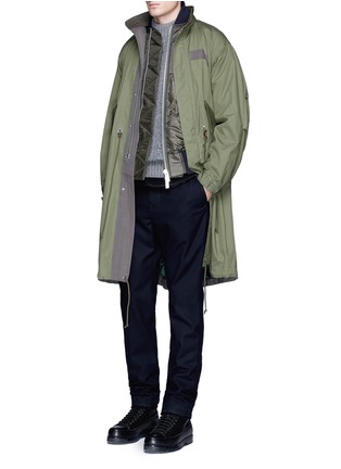 Figure View - Click To Enlarge - SACAI - Vest underlay padded military coat