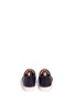Back View - Click To Enlarge - THOM BROWNE  - Suede toe leather sneakers
