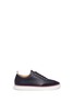 Main View - Click To Enlarge - THOM BROWNE  - Suede toe leather sneakers