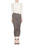 Detail View - Click To Enlarge - RICK OWENS LILIES - Draped maxi skirt 
