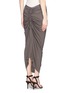 Back View - Click To Enlarge - RICK OWENS LILIES - Draped maxi skirt 