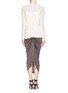 Figure View - Click To Enlarge - RICK OWENS LILIES - Draped maxi skirt 
