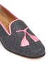 Detail View - Click To Enlarge - STUBBS & WOOTTON - Tassel embroidery flannel slip-ons