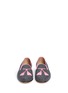 Front View - Click To Enlarge - STUBBS & WOOTTON - Tassel embroidery flannel slip-ons