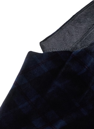 Detail View - Click To Enlarge - ARMANI COLLEZIONI - 'Metropolitan' Glen plaid velvet tuxedo blazer